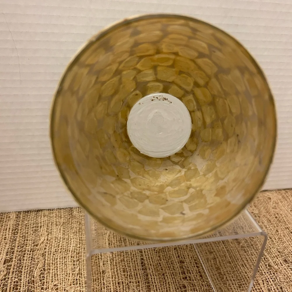 Yankee Candle Mother of Pearl Mosaic Glass Votive/ Tea Light Candle Holder